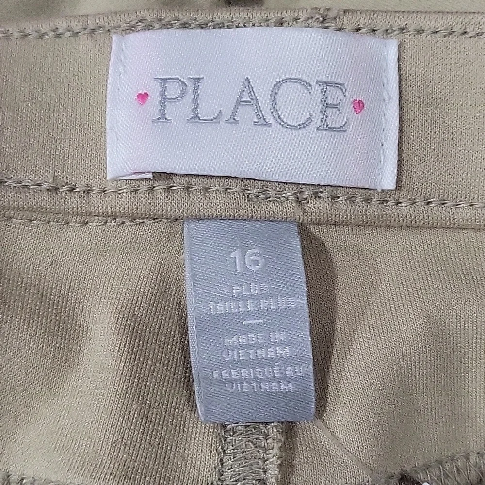 Childrens Place Girls Uniform Ponte Knit Pull On Jeggings Pants Tan Girls 16 - Picture 4 of 5